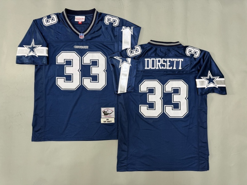 Men 2025 Nike Dallas Cowboys #33 Dorsett Blue Throwback Limited NFL Jersey 003->dallas cowboys->NFL Jersey